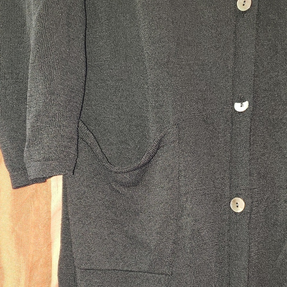 Long black cardigan